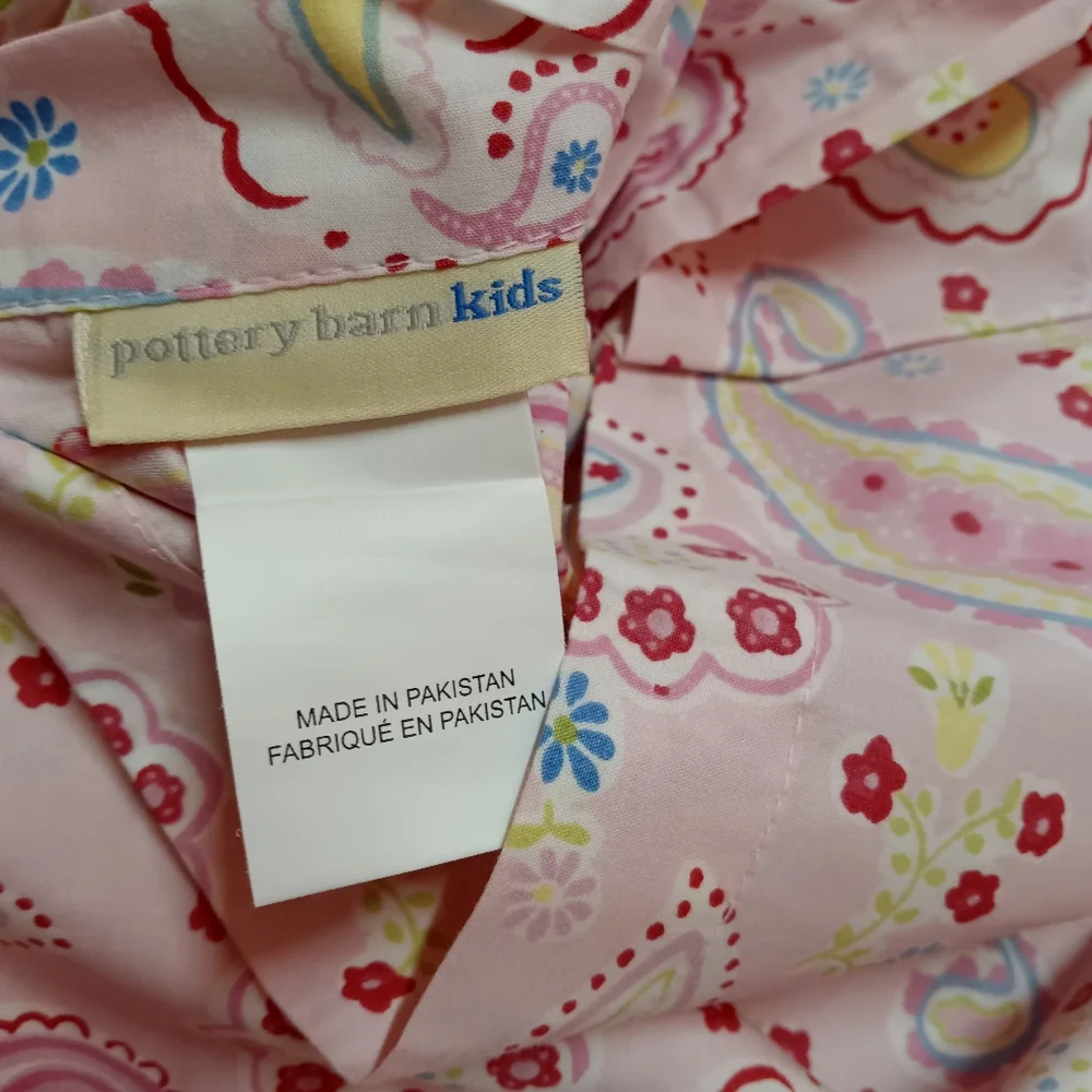 Pottery Barn Kids Pink Floral Standard Pillow Sham